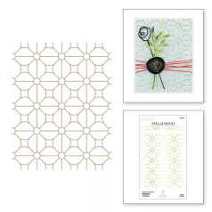   Spellbinders Klisé - hődomborításhoz - Geometric Flower Background - Hot Foil Plate (1 db)