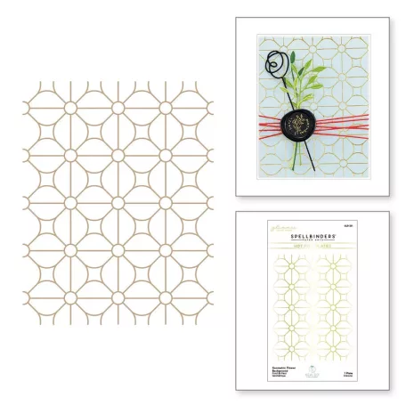 Spellbinders Klisé - hődomborításhoz - Geometric Flower Background - Hot Foil Plate (1 db)