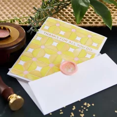   Spellbinders Klisé - hődomborításhoz - Geometric Flower Background - Hot Foil Plate (1 db)