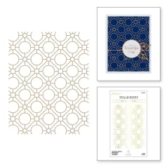   Spellbinders Klisé - hődomborításhoz - Geometric Optical Background  - Hot Foil Plate (1 db)