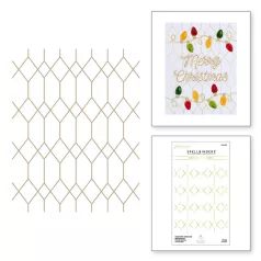   Spellbinders Klisé - hődomborításhoz - Geometric Diamond Background - Hot Foil Plate (1 db)