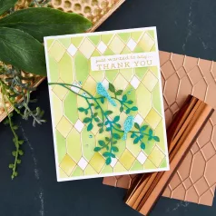   Spellbinders Klisé - hődomborításhoz - Geometric Diamond Background - Hot Foil Plate (1 db)