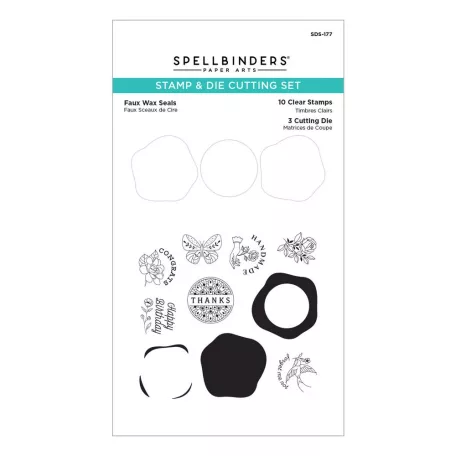 Spellbinders Szilikonbélyegző, vágósablonnal - Faux Wax Seals - Clear Stamp & Die Cutting Set (1 csomag)