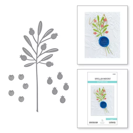 Spellbinders Vágósablon - Sealed Berry Sprig - Cutting Dies (1 csomag)