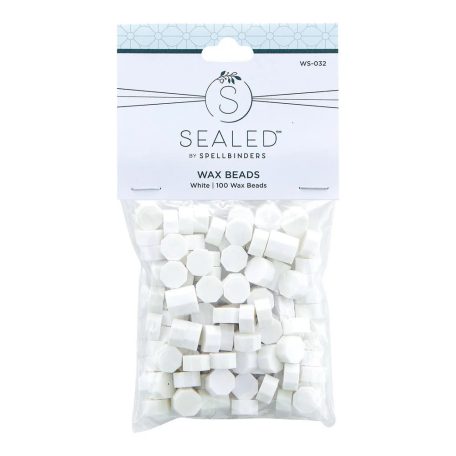 Spellbinders Viaszgyöngy - White - Fehér - Wax Bead (100 db)