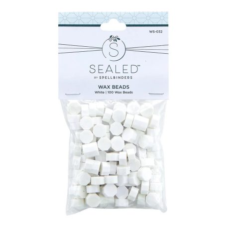 Spellbinders Viaszgyöngy - White - Fehér - Wax Bead (100 db)