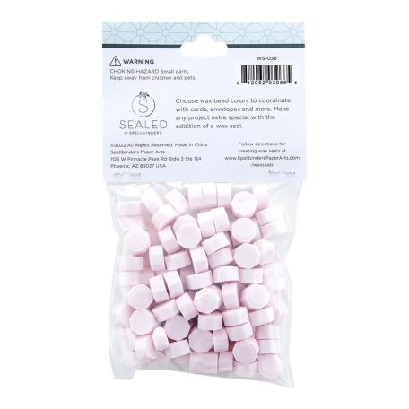 Spellbinders Viaszgyöngy - Pastel Pink - Pasztell rózsaszín - Wax Bead (100 db)
