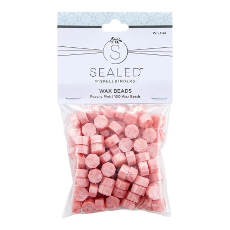 Spellbinders Viaszgyöngy - Peachy Pink - Barackos rózsaszín - Wax Bead (100 db)
