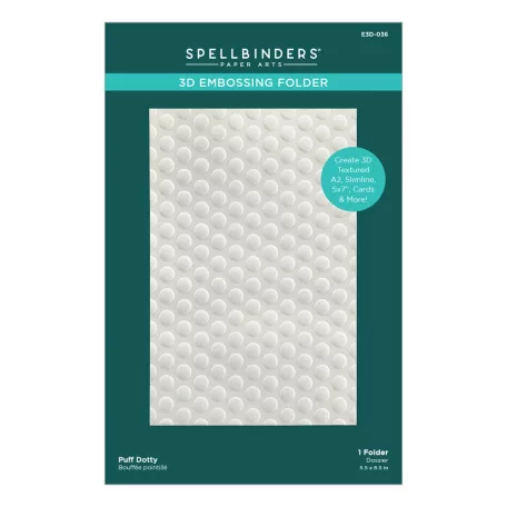 Spellbinders Domborító mappa - Puff Dotty - 3D Embossing Folder (1 db)
