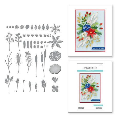 Spellbinders Vágósablon - Holiday Blooms - Cutting Dies (1 csomag)