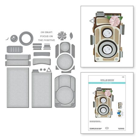 Spellbinders Vágósablon - 3D Vignette Twin Lens Camera - Cutting Dies (1 csomag)