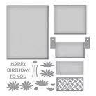 Spellbinders Vágósablon - Daisy Delight Garden Shutters A2 Card Base - Cutting Dies (1 csomag)