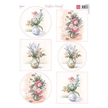 Marianne Design KivágóívA4 - Mattie's Mooiste vases - Decoupage paper (1 db)