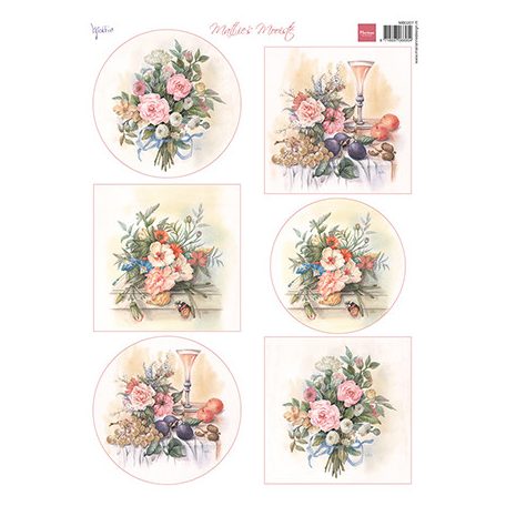 Marianne Design KivágóívA4 - Mattie's Mooiste Spring Bouquets - Decoupage paper (1 db)