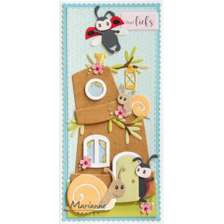 Marianne Design Vágósablon - Eline's Snail family - Collectable (1 csomag)