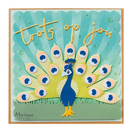 Marianne Design Vágósablon - Eline's peacock - Collectable (1 csomag)