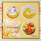 Marianne Design Szilikonbélyegző - Hetty's Peek-a-boo Chicken Family - Clear Stamps (1 csomag)