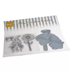   Marianne Design Vágósablon bélyegzővel - Mrs. Garden Gnome - Stamp & die kit (1 csomag)