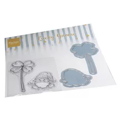   Marianne Design Vágósablon bélyegzővel - Lucky Gnome - Stamp & die kit (1 csomag)