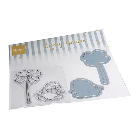 Marianne Design Vágósablon bélyegzővel - Lucky Gnome - Stamp & die kit (1 csomag)