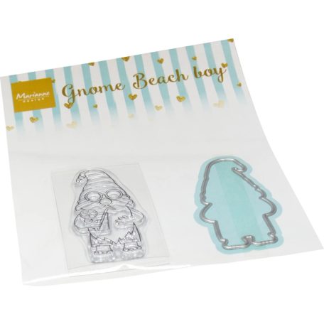 Marianne Design Vágósablon bélyegzővel - Gnomes Beach boy - Stamp & die kit (1 csomag)