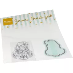   Marianne Design Vágósablon bélyegzővel - Gnomes Beach girl - Stamp & die kit (1 csomag)