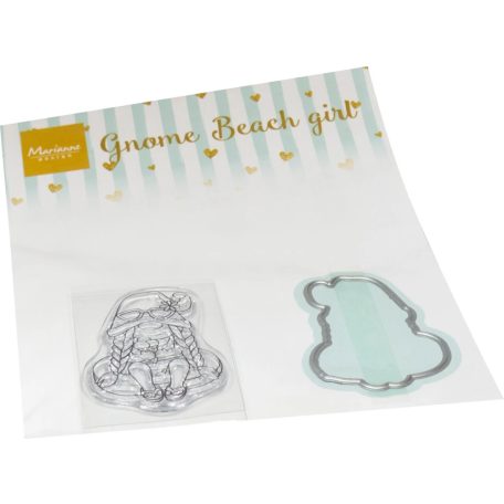Marianne Design Vágósablon bélyegzővel - Gnomes Beach girl - Stamp & die kit (1 csomag)