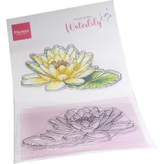   Marianne Design Vágósablon bélyegzővel - Tiny's Flowers - Water lily - Stamp & die kit (1 csomag)