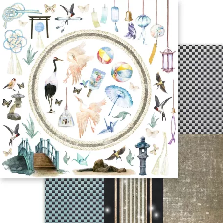 Memory Place Papírkészlet 12" (30 cm) - Moon Bunny Dream - Paper Pack (12 lap)