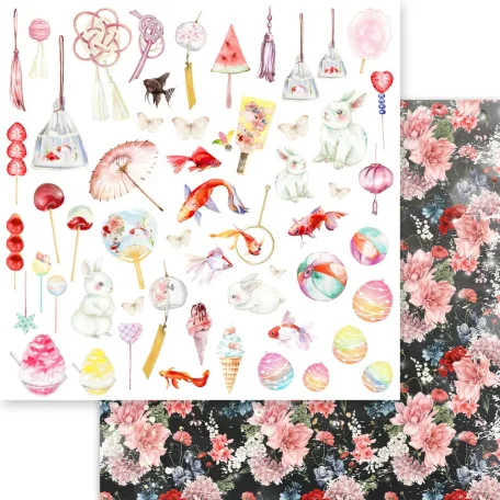 Memory Place Papírkészlet 12" (30 cm) - Moon Bunny - Paper Pack (12 lap)