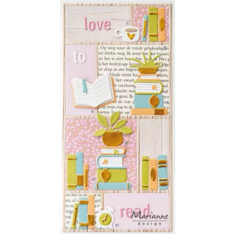 Marianne Design Vágósablon - Books by Marleen - Könyvek - Creatable (1 csomag)