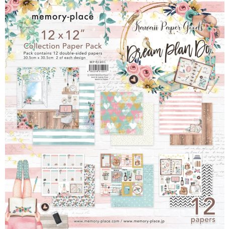 Memory Place Papírkészlet 12" (30 cm) - Dream Plan Do - Paper Pack (12 lap)