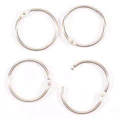   Albumkarika 38 mm - Silver - Ezüst - Book binding rings (12 db)