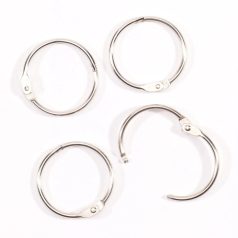   Albumkarika 32 mm - Silver - Ezüst - Book binding rings (12 db)