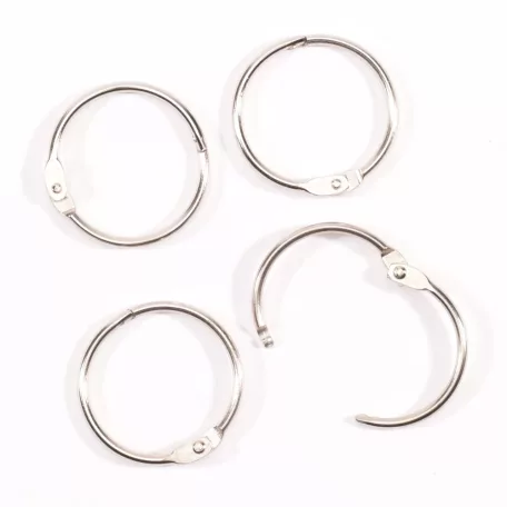 Albumkarika 32 mm - Silver - Ezüst - Book binding rings (12 db)