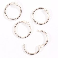   Albumkarika 25 mm - Silver - Ezüst - Book binding rings (12 db)