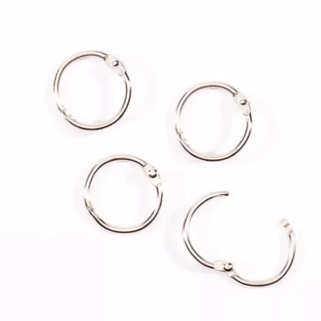 Albumkarika 20 mm - Silver - Ezüst - Book binding rings (12 db)