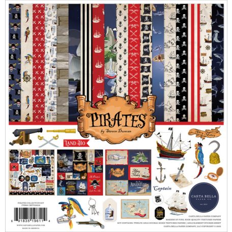 Carta Bella Papírkészlet 12" (30 cm) - Collection Kit - Pirates (1 csomag)