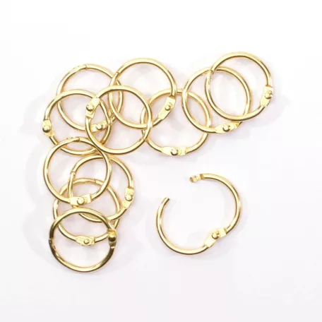 Albumkarika 20 mm - Gold - Arany - Book binding rings (12 db)