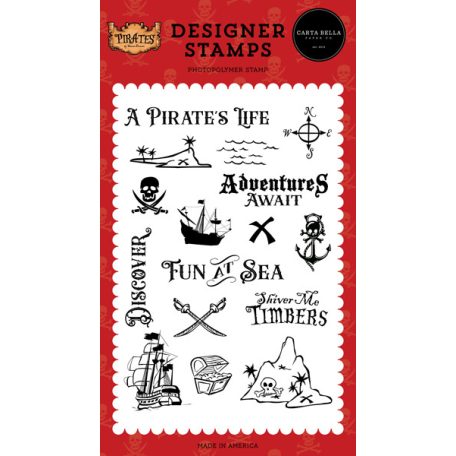 Carta Bella Szilikonbélyegző - Stamp Set - Fun At Sea Pirates (1 csomag)
