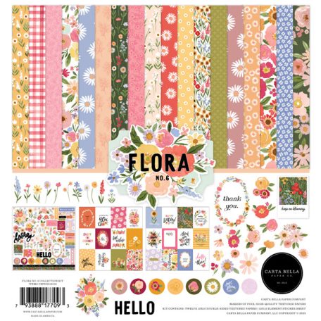 Carta Bella Papírkészlet 12" (30 cm) - Collection Kit - Flora No. 6 (1 csomag)