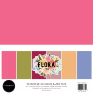   Carta Bella Papírkészlet 12" (30 cm) - Solids Kit - Flora No. 6 (6 lap)