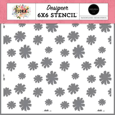 Carta Bella Stencil 6" (15 cm) -  Stencil - Blooms Flora No. 6 (1 csomag)