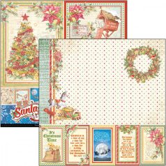   Ciao Bella Scrapbook papírkészlet 8" (20 cm) - Dear Santa - Paper Pad (12 lap)