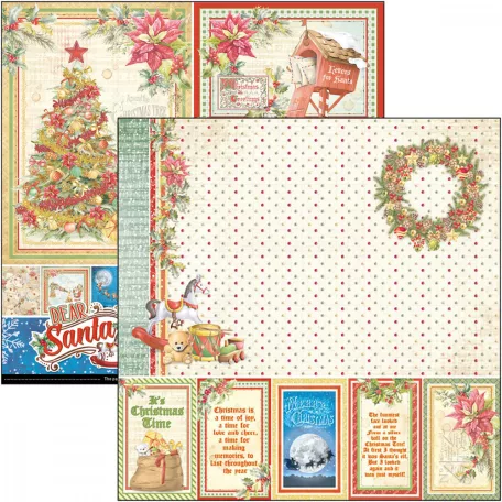 Ciao Bella Scrapbook papírkészlet 8" (20 cm) - Dear Santa - Paper Pad (12 lap)