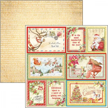 Ciao Bella Scrapbook papírkészlet 8" (20 cm) - Dear Santa - Paper Pad (12 lap)