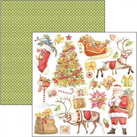 Ciao Bella Scrapbook papírkészlet 8" (20 cm) - Dear Santa - Paper Pad (12 lap)