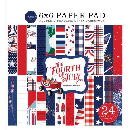 Carta Bella Papírkészlet 6" (15 cm) - Paper Pad - Fourth Of July (24 lap)
