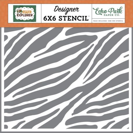 Echo Park Stencil 6" (15 cm) -  Stencil - Zebra Stripes Little Explorer (1 csomag)