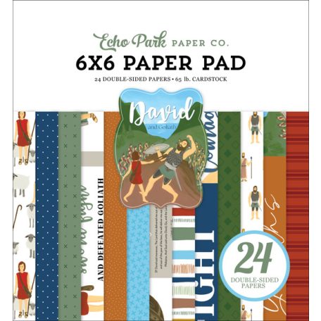 Echo Park Papírkészlet 6" (15 cm) -  Paper Pack - Bible Stories: David and Goliath (24 lap)